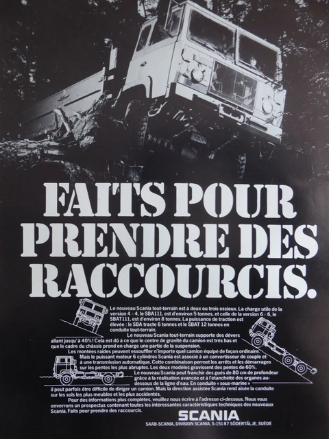 5/77 PUB SAAB Scania Military Truck Military Truck Sbat 111 Sba 111 ...