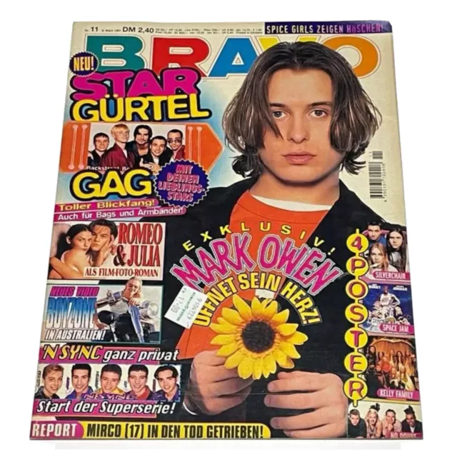 Vintage Rare Bravo Music Magazine,Germany,MARCH 1997,Mark Owen,Space Jam,Nr. 11