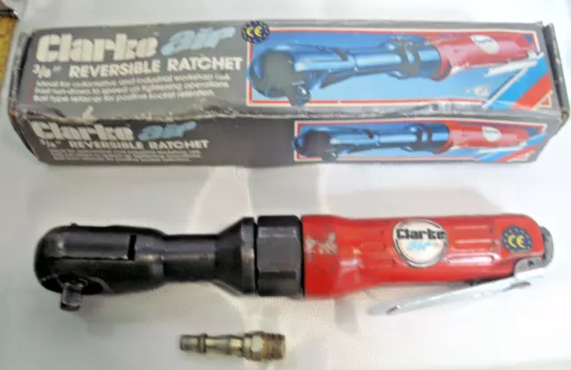 Clarke Air Ratchet ⅜" Square Drive, Fully Reversible,Full Working Order, Inc Pcl