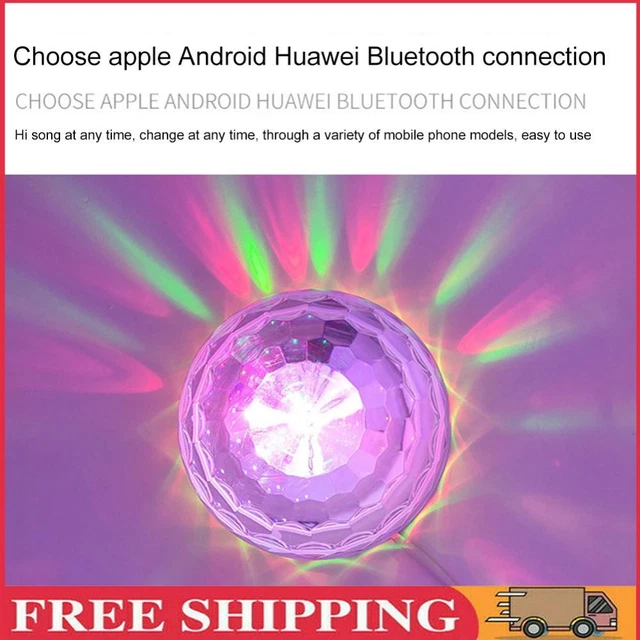 Rotating LED Night Lamp USB Disco Stage Party Ball Light (White)