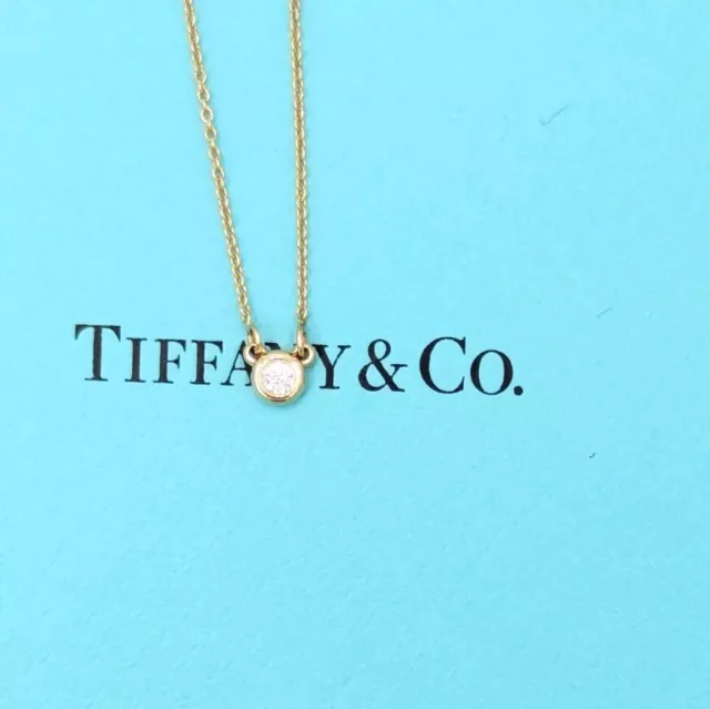 Estate TIFFANY & Co. Elsa Peretti 18K Rose Gold Diamond By The Yard Necklace