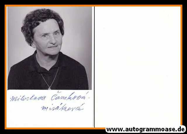 Autogramm Turnen | Miloslava MISAKOVA | 1990er Foto (Portrait SW) OS-Gold 1948