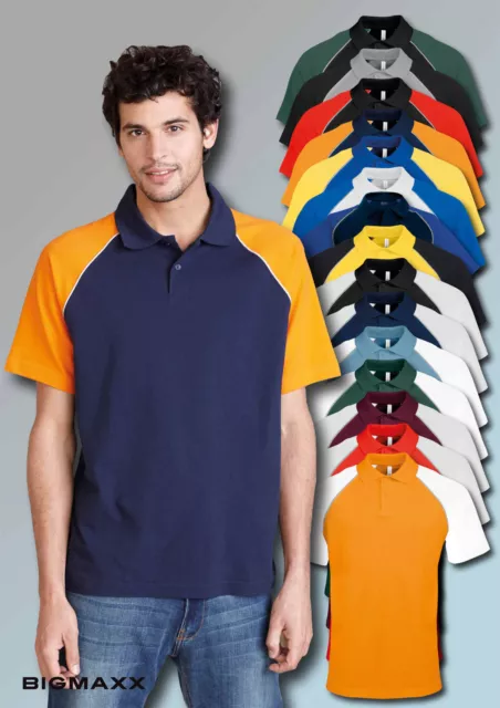 KARIBAN Hombre Béisbol Camiseta Polo de Manga Corta Talla S HASTA 4XL Camisa