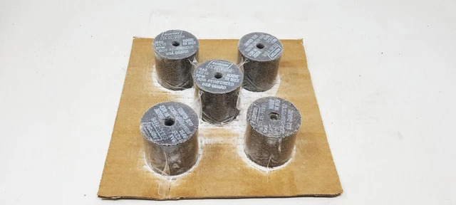 (5 PACK)  - Norton Portable Grinding Wheels 2" x 2" x 3/8" 57A46-P8BH