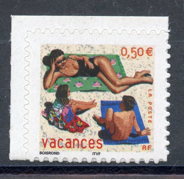 Stamp / Timbre France Neuf N° 3578 ** Timbre Pouir Vacances / Issus De Carnet