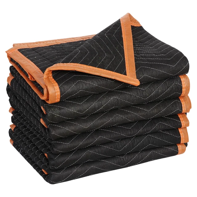 WEN 272406 72 in by 40 in Heavy Duty Padded Moving Blankets - 6 Pack