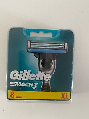 Genuino GILLETTE MACH 3 XL cuchillas de afeitar. 8 Pack. nuevo/Sellado..