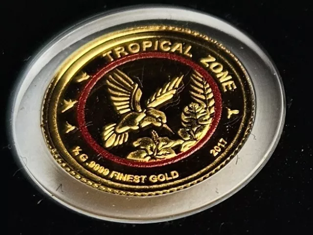 Tschad 3000 Francs 0,5 gr Goldmünze 999,9/1000 Gold Kolibri Tropische Zone 2017
