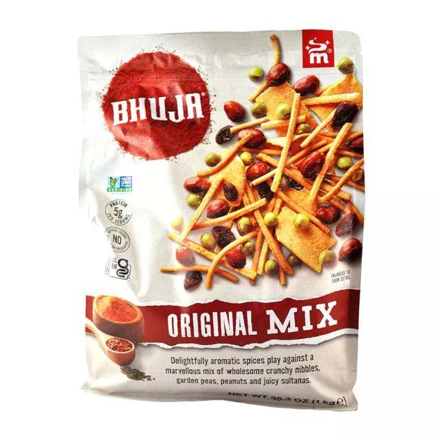 1kg Majans Bhuja Original Mix Large Peas & Peanut Gluten-Free Vegan Snack No MSG 2