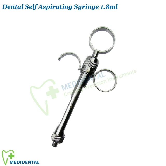 Seringue Dentaire Noire 1,8 Ml – Avec Filet Métrique Et US – Pour Chirurgie Dentaire