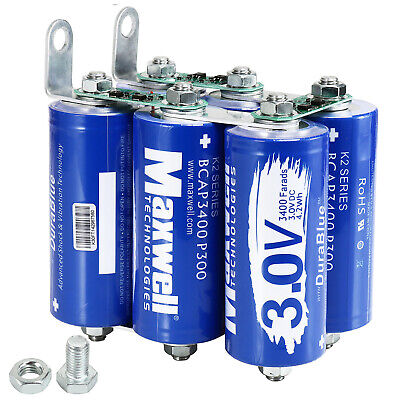 Maxwell 18V 500F Super Capacitor Car Start Battery 3.0V 3000F supercapacitor 6pcs/Set with OA Screw Type 