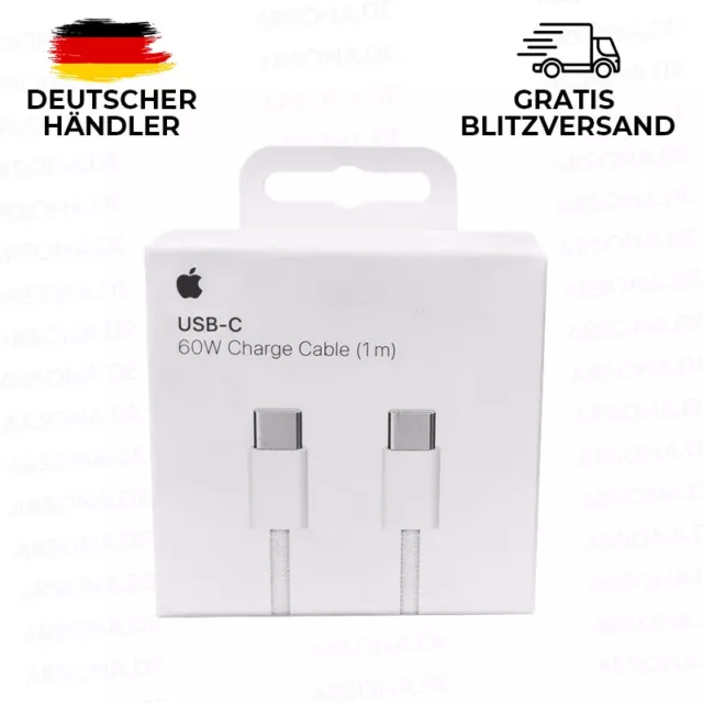 Original Apple 60W USB-C Gewebtes Ladekabel (1m) iPhone 15 Pro Max MacBook iPad