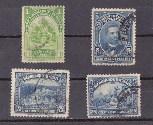 HAITI lot 4 timbres anciens  de collection