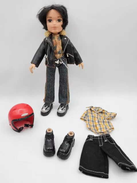 Bratz Boyz Cade Doll Motorcycle Clothes And Helmet Plus Extra Outfit 2003