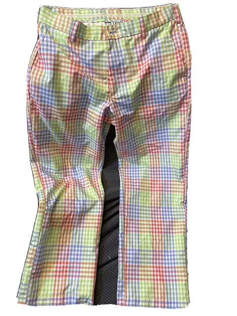 Izod plaid golf pants clearance