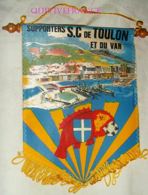 ancien Grand Fanion wimpel pennant )) SC DE TOULON et du VAR