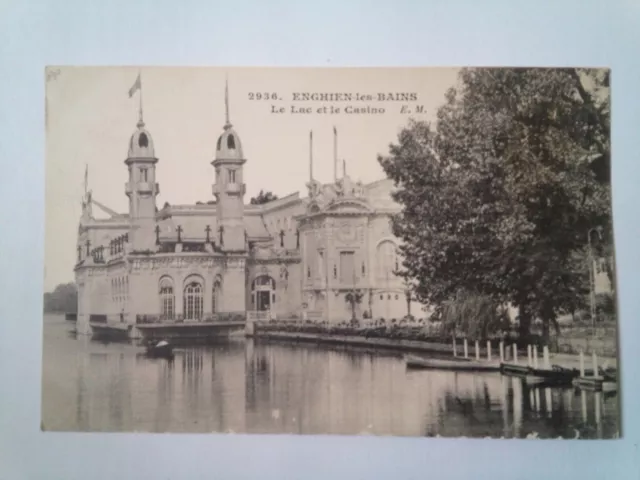 CPA. Enghien les Bains. Le lac et le Casino 1911