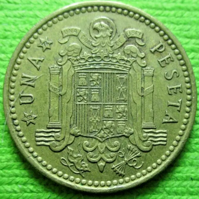 1966 Spain 1 Pesetas Coin -   #  86/2/24