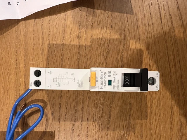 RCBO FUSEBOX RTAMB-BD 1 Polo - 6A 10A 16A 32A 40A Curva B 30mA Tipo A Bidirezionale