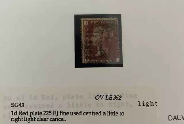 Sg43 1d Red Plate 225 Fine Used