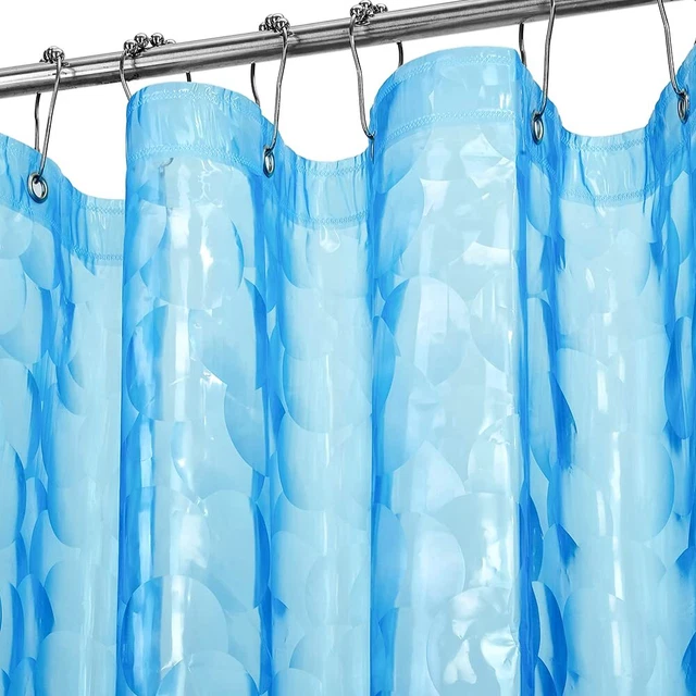 Narrow Size Blue Pearl 3D EVA Stall Shower Curtain Liner, 36x72 I...