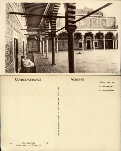 Kairouan Tunisia Mosquee du Barbier old postcard