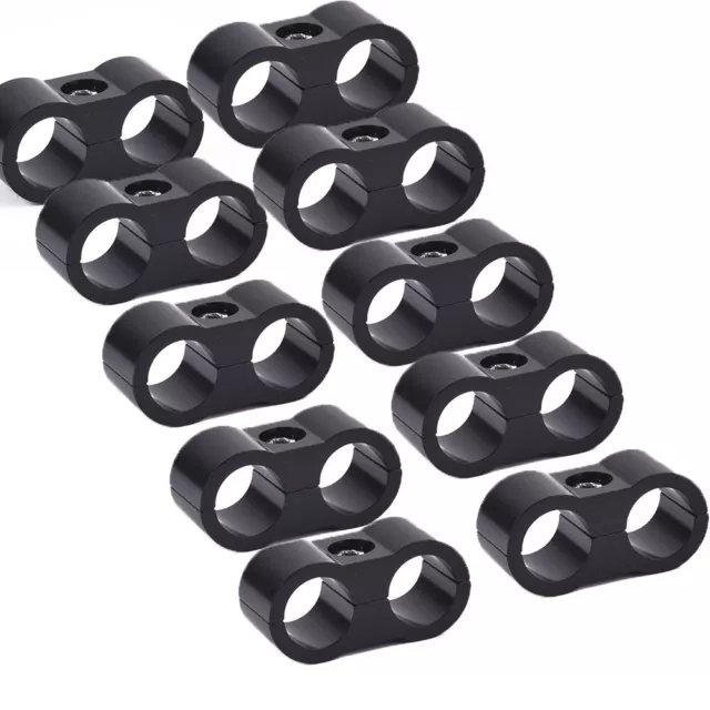 10Pcs/lot -10AN Hose Separator Clamp Bracket Adapter for 3/8 Oil Fuel Hose Line
