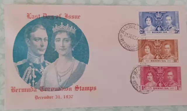 Bermuda Last Day Issue 1937 Coronation Stamps Dec. 31