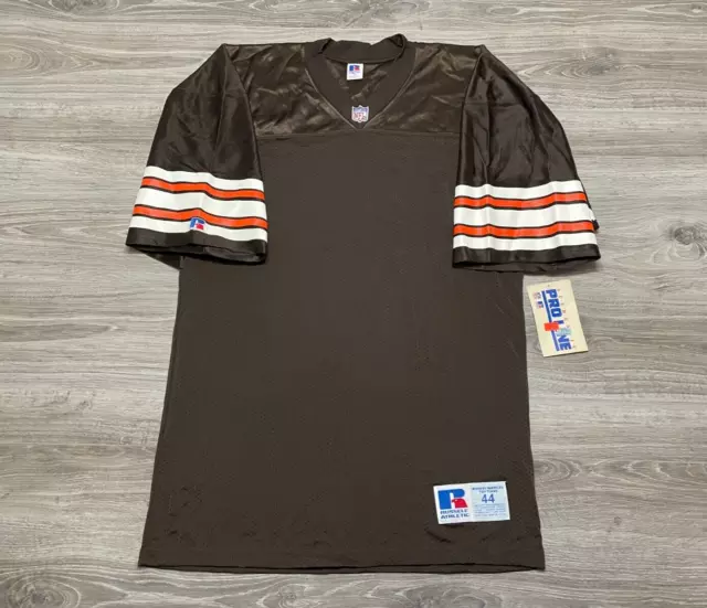 NEW 90s Cleveland Browns NFL Pro Line DEADSTOCK Russell Athletic Jersey 44 Large