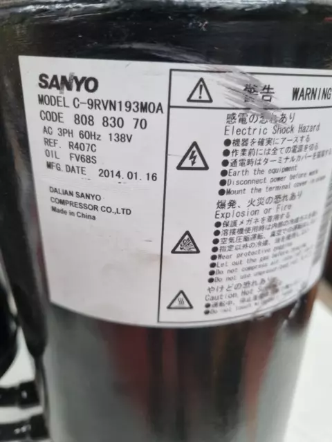 Sanyo C-9Rvn193M0A 80883070 Compressor (Rbd1.1)