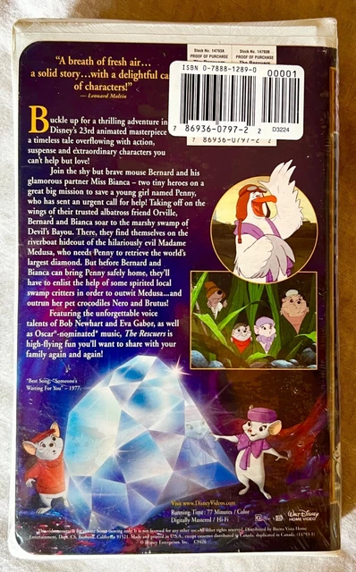 Disney The Rescuers Window THE RESCUERS! RARE Recalled “Lady In The Window” 1999 Vhs! Disneyana ...
