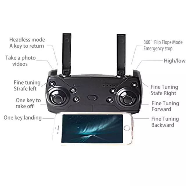 JY019 E58 WIFI FPV 2MP HD Foldable Selfie Drone Quadcopter DJI MARVIC REPLICA 3