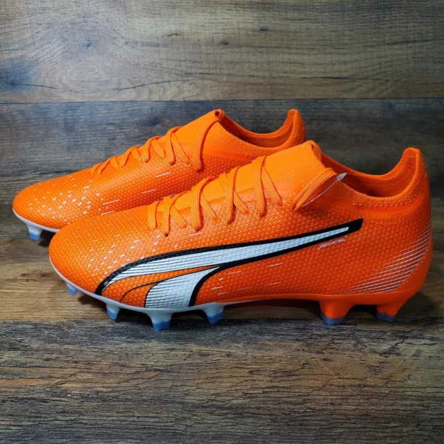 Puma Women's Size 8 Ultra Match FG/AG Soccer Cleats Orange/White/Blue NEW