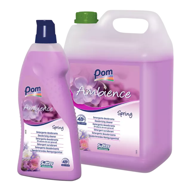 Ambience Spring Detergent Deodorant for All Surfaces Floral Pom 1 L