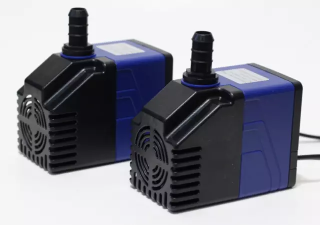 2X Submersible Water Pump 245GPH Bottom Feed Water Pumps - Aquarium Hydroponics