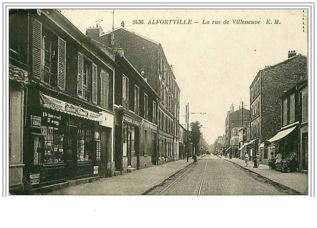 94.Alfortville.la Rue De Villeneuve.librairie.plie