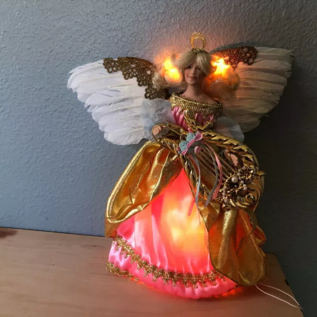 Dreams Treasures Porcelain  Fiber Optic Angel--Table or Christmas Tree Topper
