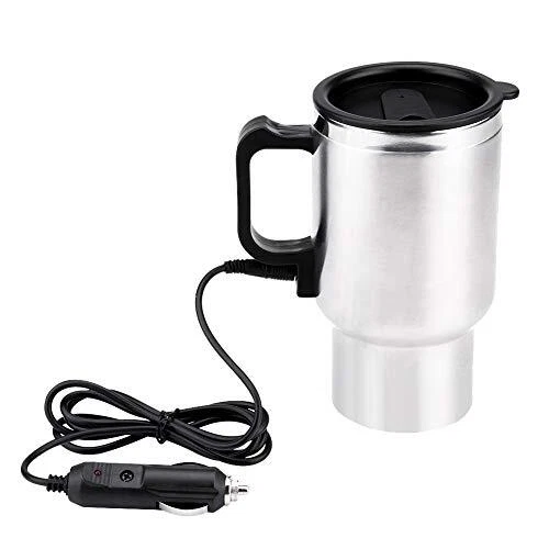 12V 450ml Electric Car Cup Travel Heating Cup,Stainless Steel Electric Insulated