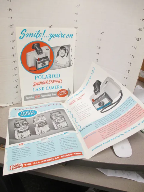 Ovaltine 1960s Fiddle Faddle premium brochure ad Polaroid Swinger Land camera