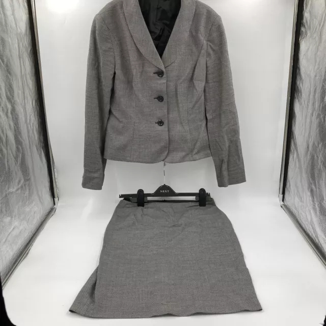 Hobbs Skirt and Blazer Suit Set in Grey Both Size 12