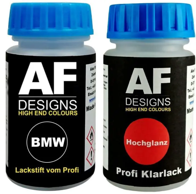 Lackstift für BMW 354 TITANSILBER Metallic + Klarlack je 50ml Autolack Set