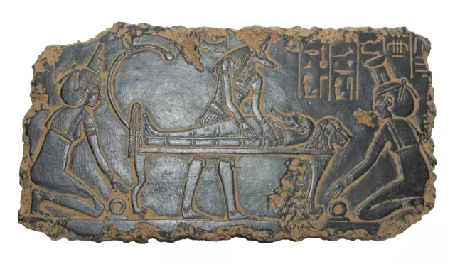 RARE ANCIENT EGYPTIAN ANTIQUE ANUBIS Lord of Mummification Stella Stela (A4+)
