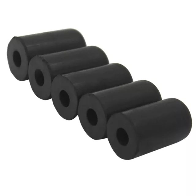 5Pcs Portable Black Cello Rubber Endpin Tip Protector Musical Instruments Ac HB0