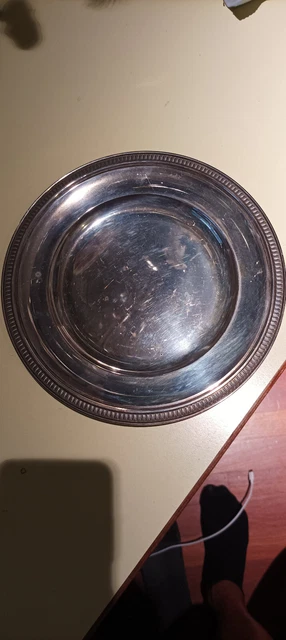 Piatto In Argento 800 Anni 40 Diametro 23 Cm. Peso 301 Grammi