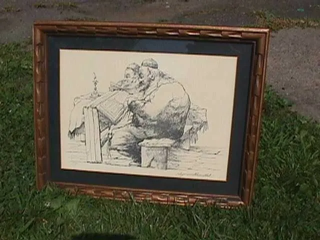 " The Scholar";Artist's PROOF, Ink on Paper, Signed Artist Seymour Rosenthal.