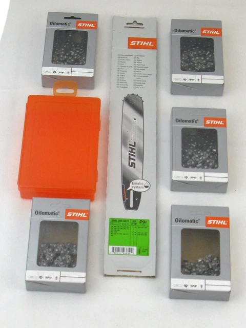 GUIDE RAIL ROLLOMATIC Stihl 3003 000 6811 Avec 5 Halbmeißelkette 62GL ...
