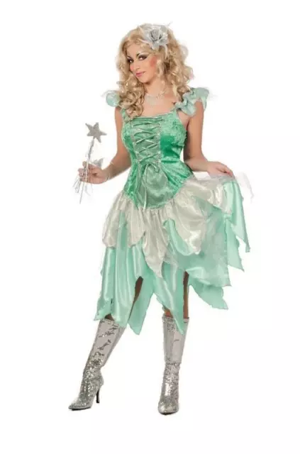 Feen Fee Elfe Kostüm Kleid Elfen Damen Waldfee Schmetterling Flügel Perücke
