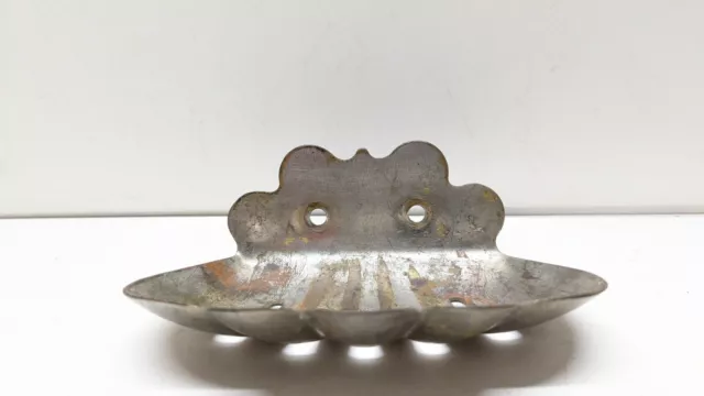 Antique Brass Wall Mount Soap Holder Dish Old Bathroom Fixture Art Nouveau Deco 2