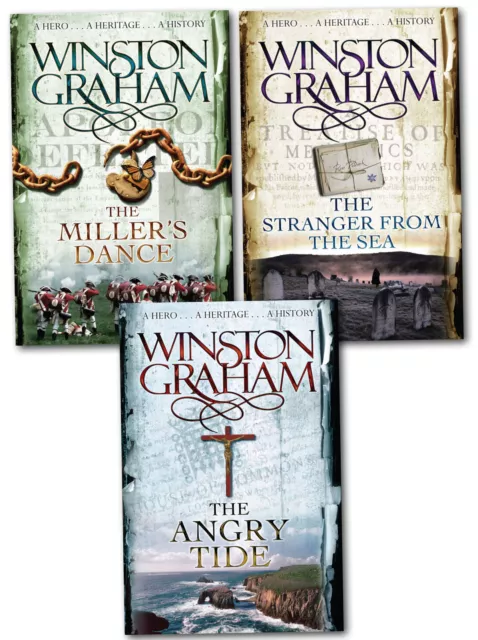 Winston Graham Poldark Series Trilogy Books 7, 8, 9, Collection 3 Books