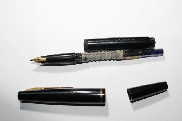 Stylo Plume Vintage Excelsior Bayard - Pompe émeraude - Occasion